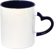 لیوان داخل رنگی دسته قلبی