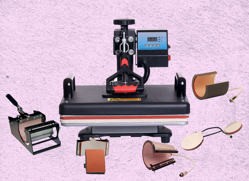 دستگاه پرس حرارتی ۷ تکه (چندکاره سابلیمیشن)