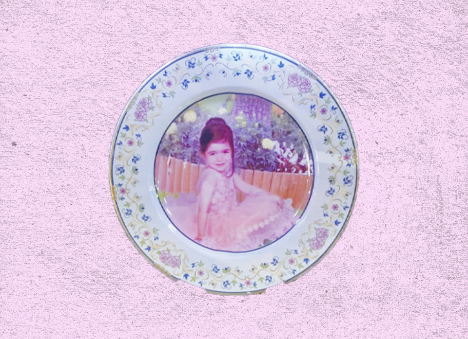 بشقاب طرح دار بزرگ