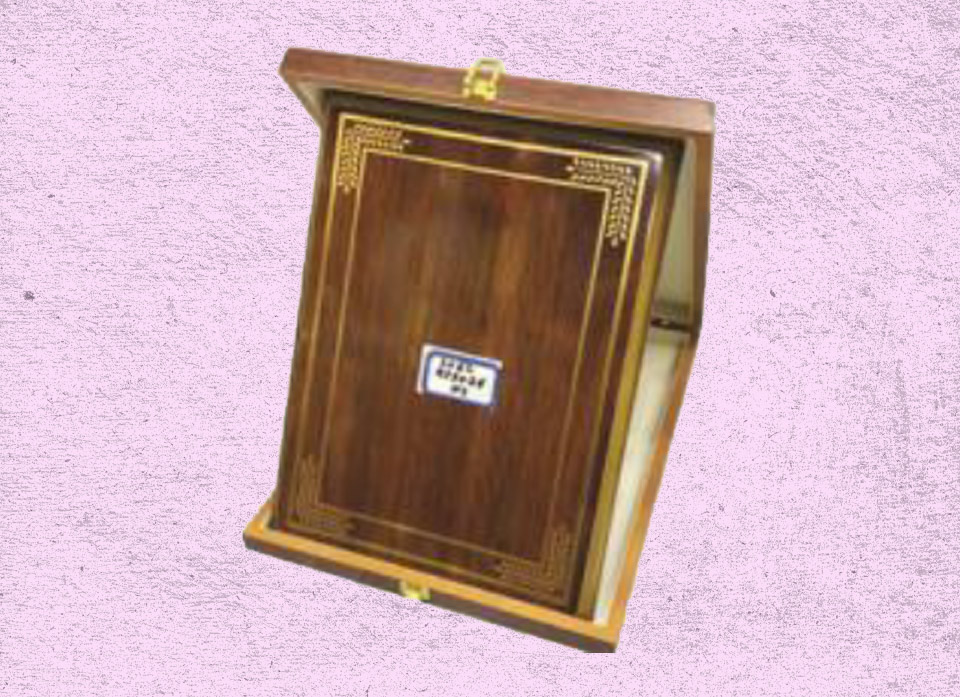 لوح خوشه گندم جعبه چوبی A4