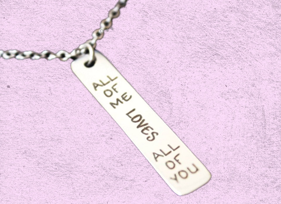 گردنبند مستطیل رنگ نقره