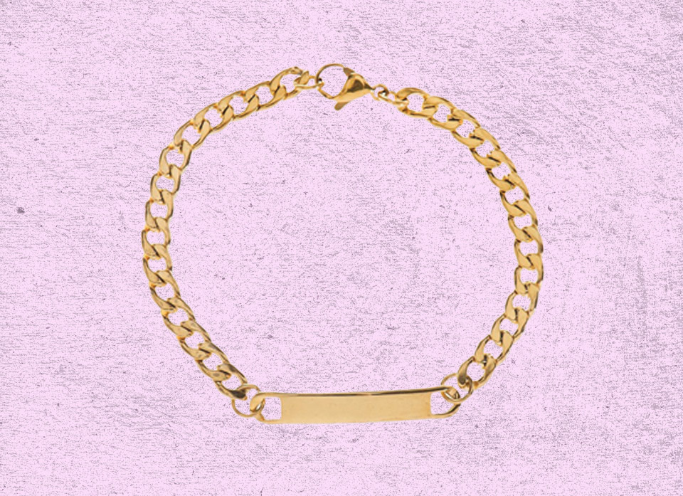 دستبند فلزی زنانه طلایی