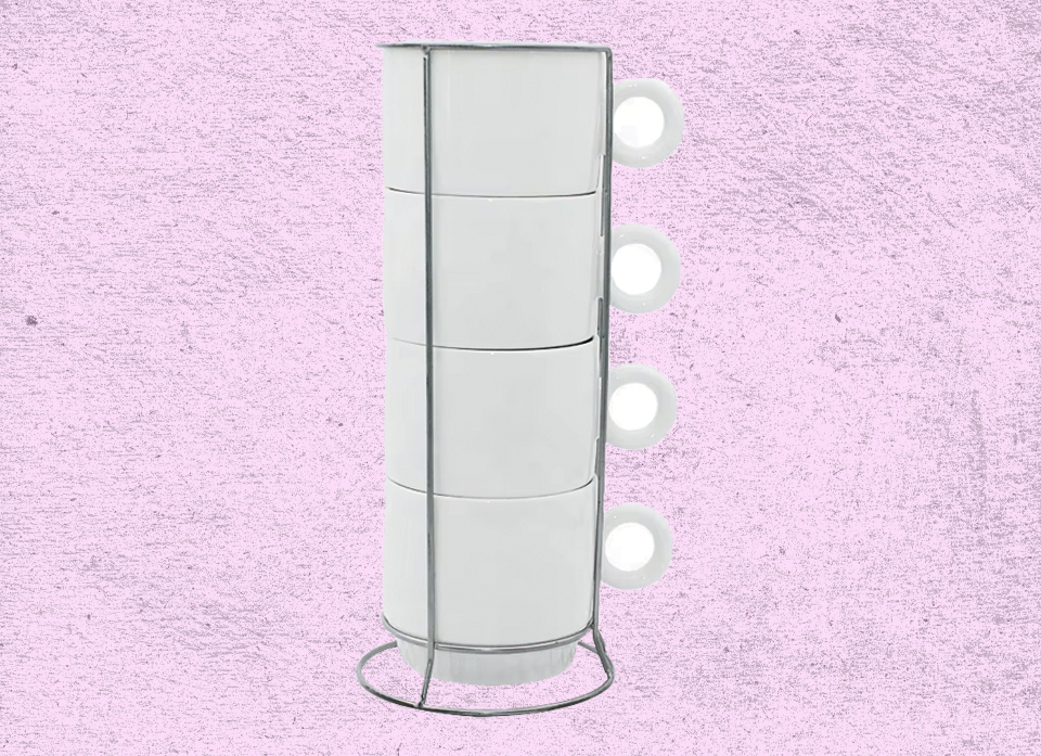 ست فنجان پایه‌دار چهار عددی