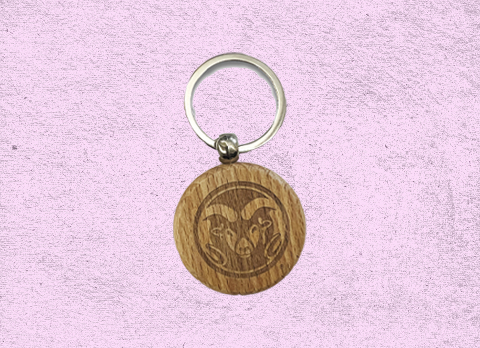 سرکلیدی چوبی دایره سابلیمیشن