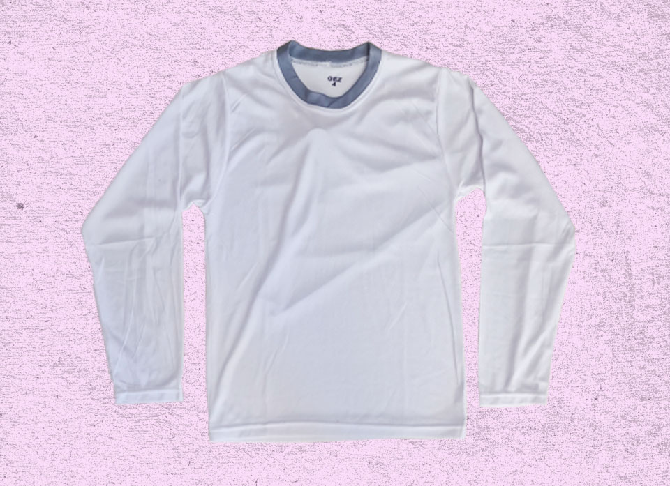 تیشرت آستین دار سفید ایرانی