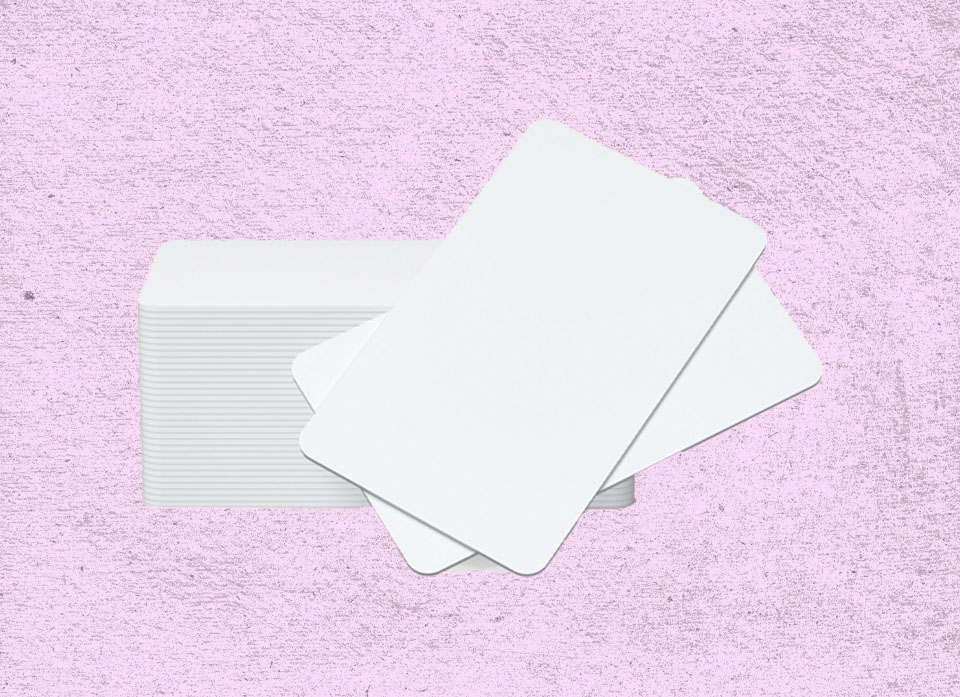 کارت پی وی سی سفید