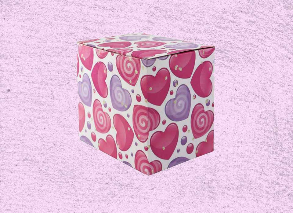 جعبه مقوایی طرح دار لیوان